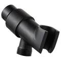 OFFO Shower Head Holder All Metal for Handheld Shower Head, Adjustable Shower Arm Mount with Solid Brass Pivot Ball, 1/2 in IPS Female Inlet and Male Outlet, Matte Black - color: Matte Black