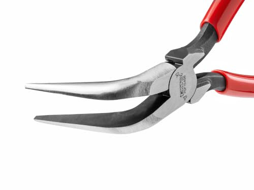 TEKTON 6 Inch 70-Degree Bent Smooth Jaw Long Nose Pliers | PGF15406 - color: Smooth Jaw, size: 6 Inch 70-Degree Bent