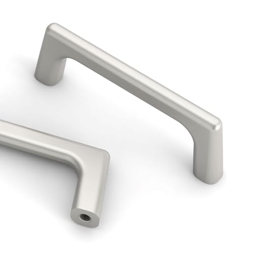 Asidrama 10 Pack 3 Inch(76mm) Brushed Satin Nickel Cabinet Pulls Cabinet Handles Cupboard Handles Kitchen Cabinet Hardware for Cupboard Drawer Pulls - color: Brushed Satin Nickel, size: 3" Hole Center, style: 10 Pack