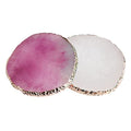 2 Pcs Resin Nail Art Palette, Round Mixing Board, Blue White - color: Purple, White