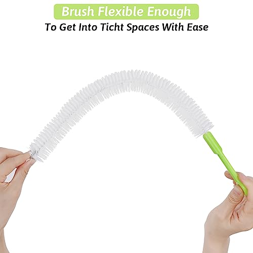 Sewer Drain Brush, Drain Clog Remover, 17inch Flexible Long Pipe Hair Clogs Catcher Cleaner Tool for Toilet, Kitchen Sink, Bathroom Tub, Sewer Drain - color: White Hair 17inch
