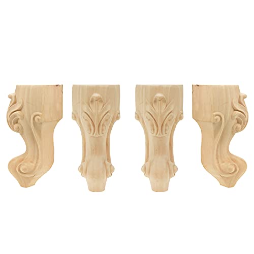6" Height Unfinished Solid Wood Furniture Leg Replacement for Sofa