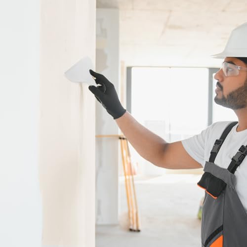 HARFINGTON 10pcs Putty Scraper 3" Width 2mm Thin Flexible Plastic Putty Knives for Taping Drywall Spreading Painting Wall Scratching Gray - size: 3"