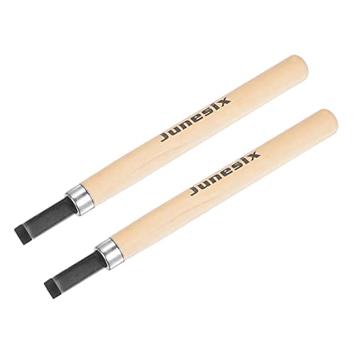 uxcell Wood Carving Knife Tools Chisels, 7mm 50# Carbon Steel Big Flat Sculpting Graver for DIY Craft Sculpture Carpenter Beginners Experts, Electroless Blackening, 2pcs - size: 7mm