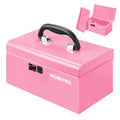 WORKPRO 10.8" Mini Metal Tool Box with Removable Tray - color: Pink
