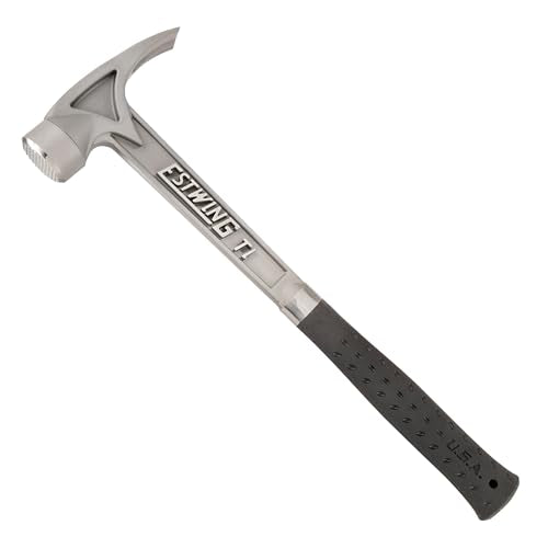 ESTWING Titanium Hammer, 13oz Professional Hammer, Milled Face Black, TIBKM - color: Black, size: Milled Face