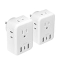 BN-LINK Multi Plug Outlet Extender 2 Pack, Outlet Splitter with 4 Outlet and 3 USB Ports (1 USB C), 4-Sided Multiple Plug Expander for Travel Kitchen Dorm Room Cruise Ship Essentials, White - size: 2pack-4 Outlets(USB)
