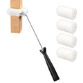 HAUTMEC Mini Paint Roller Kit, Small Paint Roller Covers with Ergonomic Handle and Durable Frame, ideal for Tight Corners, Pipes, Fences, Furniture, and Walls 0033