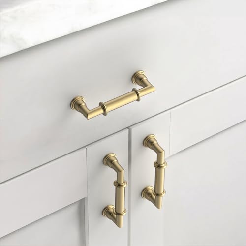 Asidrama 10 Pack 3 Inch(76mm) Champagne Bronze Kitchen Cabinet Handles, Cabinet Pulls Kitchen Cabinet Hardware for Cupboard Drawer Pulls 2281 - color: Champagne Bronze, size: 3" Hole Center