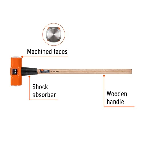 Truper 30923 20-Pound Sledge Hammer, Hickory Handle, 36-Inch - size: 20 lb, style: Hickory