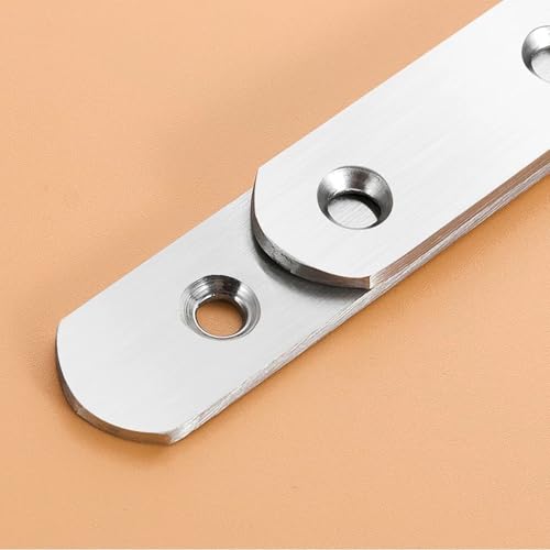 4 Pack Flat Straight Brackets, 246mm/9.7" Silver Mending Plates - color: Silver, size: 246mm/9.7"