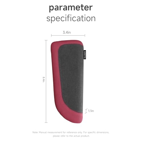 Alcantane Elbow Rest: Memory Foam Support for Car Legs and Knee, Anti-Fatigue - color: Red right hand pad