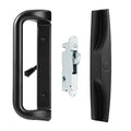 House Guard Sliding Patio Door Handle Set, Mortise Lock, 3-15/16", Black - color: Black