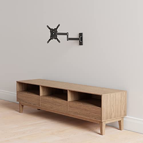 Amazon Basics Full Motion Articulating TV Wall Mount with Tilt Swivel, Extends 16 inches, VESA 200x200, for 12" to 40" TVs, 40 lbs, Black - size: 12" to 40", style: Full Motion Articulating