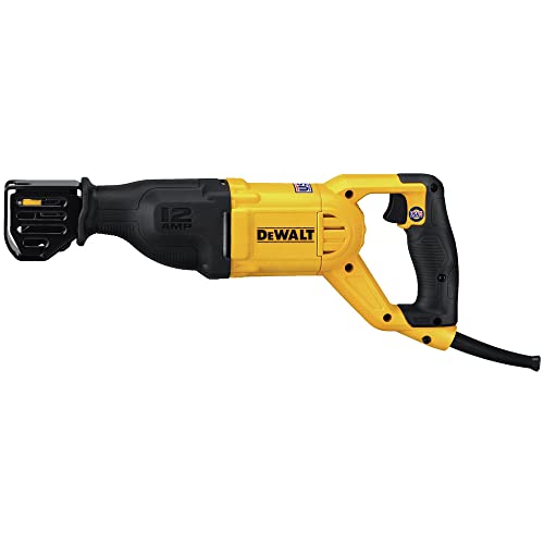 DEWALT Reciprocating Saw, 12 Amp, 2,900 RPM, 4-Position Blade Clamp, Variable Speed Trigger, Corded (DWE305)