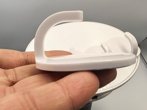 lightstar 5 Pcs Adhesive Plastic Hooks - Wall Hooks for Hanging, Drill-Free, Seamless - Kitchen Bathroom - 60 * 45 * 34 mm, White (for 3.5 LB) - color: For 3.5 LB