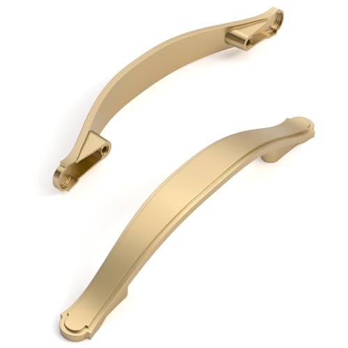 Amerdeco 10 Pack Champagne Bronze Cabinet Pulls 3.75 Inch(96mm) Hole Center Drawer Pulls Cabinet Hardware Kitchen Cabinet Handles for Bathroom ZH0068 - color: Champagne Bronze, size: 3.75"/96MM Hole Center