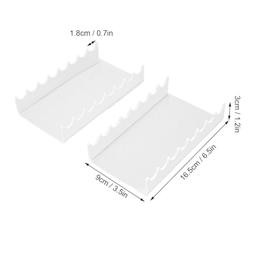 Pilipane 2PCS Makeup Brush Holder Clear Acrylic Horizontal Brush Drying Rack Organizer for Paint Brushes Vanity Table Accessory