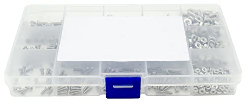 480Pcs #2-56#4-40#6-32 UNC Stainless Steel Phillips Flat Head Countersunk Machine Screws Nuts Assortment Kit - size: #2-56,#4-40,#6-32