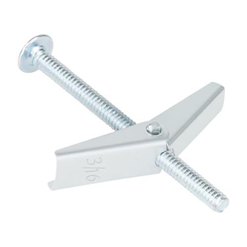 25 Pcs 3/16 Inch Toggle Bolts Heavy Duty Metal Drywall Anchors Kit - size: 3/16"-50pcs(25sets)