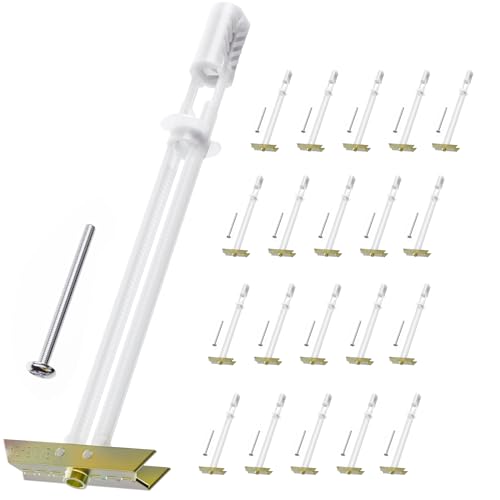 Drywall Anchor with Included Bolts, Heavy Duty Hollow Wall Anchors for TV Mounting Kit, Stainless Steel Hollow Wall Anchors (3/16”-24: Pack of 20) - size: 3/16”-24: Pack of 20