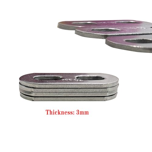 4 pcs 304 Stainless Steel Adjustable Mending Plates, 110mm(4 1/3inch) Flat Straight Slotted Repair Brackets for Pipe, Furniture & Structural Repair - size: 110mm(4 1/3inch)