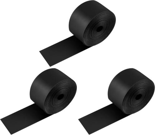 2 Inch Heat Shrink Tape Electrical Roll Black Shrink Wrap Tape Electrical Heat Shrinkable Tubing Activates Upon Heating Melts and Seals (Pack of 3) - size: 2 Inch (Pack of 3)