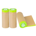 Tangibay Pre-Taped Masking Paper for Painting - 12 inch x 50 feet Tape and Drape Painters Paper, Paint Adhesive Protective Paper Roll for Covering Skirting, Frames, Cars and Auto Body (3 Rolls) - size: 3 Rolls: 12"