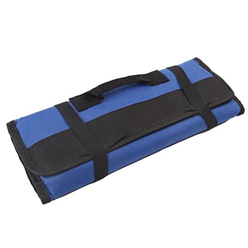 Canvas Roll Up Tool Bag Organizer Pouch for Wrenches & Screwdrivers - color: 1pc Blue