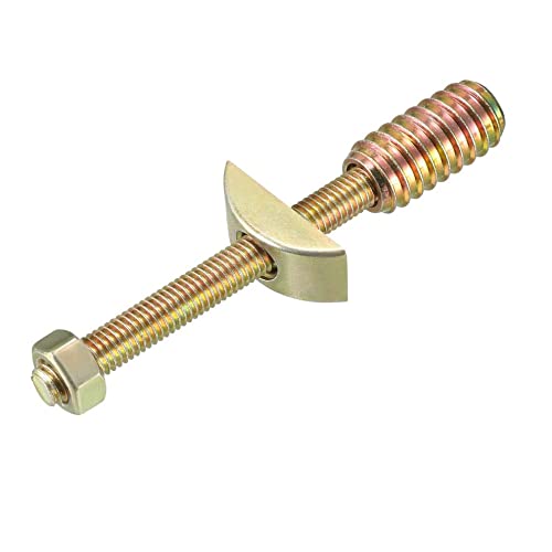 8pcs Metal Furniture Connecting Fitting Threaded Rod Connector Table Bed Assembly Fastener Bolt Nut with Half Moon Washer (M8x80mm)