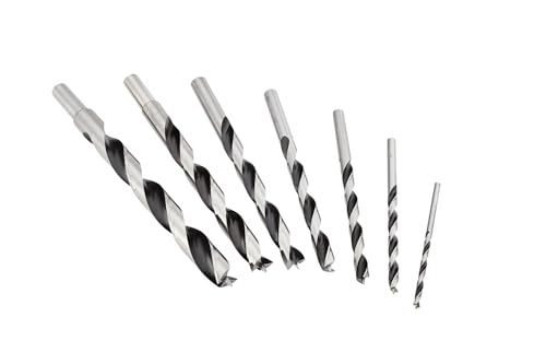Premium Brad Point Drill Bit Set High-Accuracy Woodworking 1/8"- 1/2" 7 Pcs | Premium Brad Point Drill Bit, Woodworking w/ Beveled Edges for Smooth Tear-Free Holes Ideal for Professional & DIY Use - size: 7 Piece Set (1/8 in - 1/2 in)