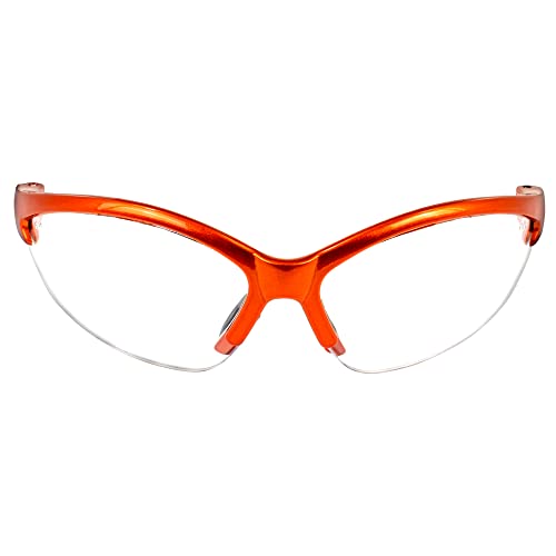 Global Vision Safety Shop Glasses - color: Orange Frame/Clear Lens