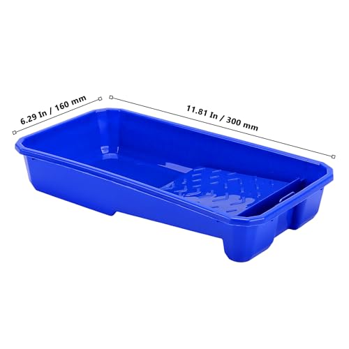 22 PCS 4 Inch Paint Tray Set, 20 Set Paint Roller Tray with 2 Paint Roller Frame, Paint Tray Liner for Home Improvement, Walls and Furniture Painting,Blue
