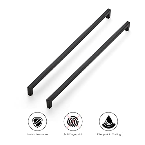 Ravinte Matte Black Cabinet Handles Square Pulls 18 Inch 3 Pack - size: 18-1/2 Inch (18 Inch Hole Center)