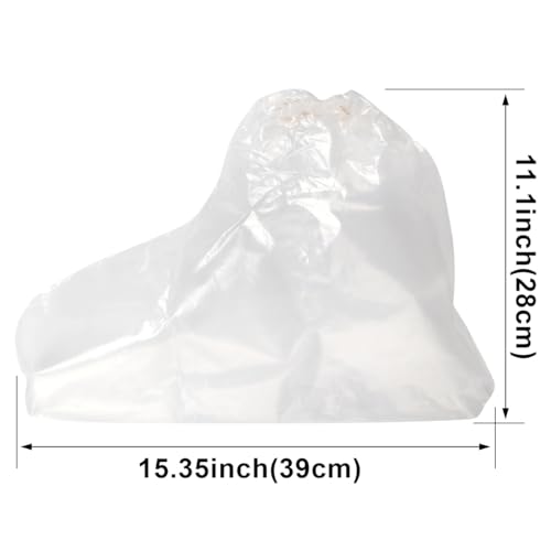 Yeios 50 Pack 15.35inch Tall Waterproof Disposable Shoe Covers for Rain Mud - color: 11*15.35inch