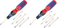 WORKPRO 12-in-1 Ratcheting Multi-Bit Screwdriver Set, Quick-load Mechanism Screwdriver with Double End Bits in Handle (Pack of 2) - size: Standard (Pack of 2)