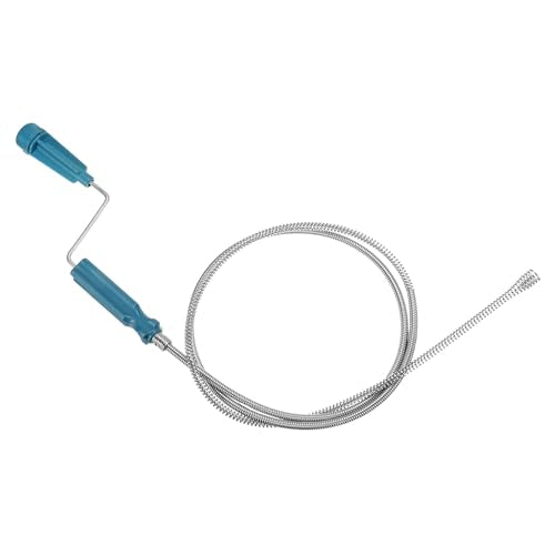 HARFINGTON Drain Augers 6ft Stainless Steel Hair Drain Cleaner Tool Blue - color: Blue, size: 1.8m