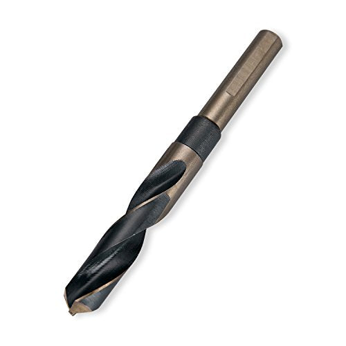 EFFICERE 8-Piece Premium 1/2” Reduced Shank Silver and Deming Large Drill Bit Set in Aluminum Carry Case, M2 High Speed Steel, 135-Degree Split Point | SAE Inch Size 9/16” - 1” by 1/16th Increment - size: 8-Piece Set in Aluminum Case