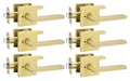 Goldenwarm Brushed Gold Door Handles Interior, Privacy Door Handle 6 Pack - color: Brushed Gold