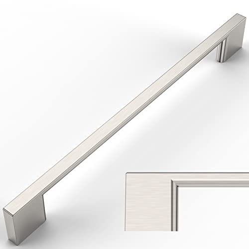 Amerdeco 10 Pack Brushed Satin Nickel Cabinet Pulls 10" - color: Brushed Satin Nickel, size: 10" hole center