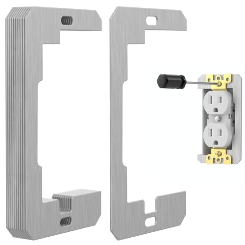 10 Pcs Wall Plate Spacer,Spacers for Electrical Outlets, Metal Flush Fit Device Leveling Plates for Electrical Outlet Repair, Fix Loose Outlets and Electrical Boxes - style: 10PCS