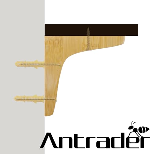 Antrader 2PCS Wooden Shelf Brackets,L Shape,3.74"×3.74"×0.79",Light Brown - color: Light Brown, size: 3.74"×3.74"×0.79",2pcs
