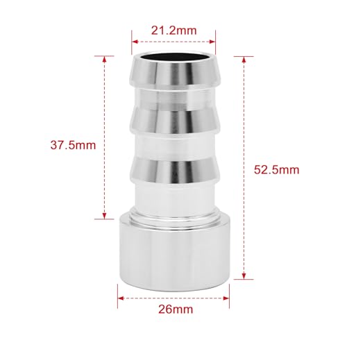 EVIL ENERGY 3/4" Weld On Hose Barb Tail Nipple On Bung Fitting Adapter Natural Aluminum 2PCS - size: 3/4 barb