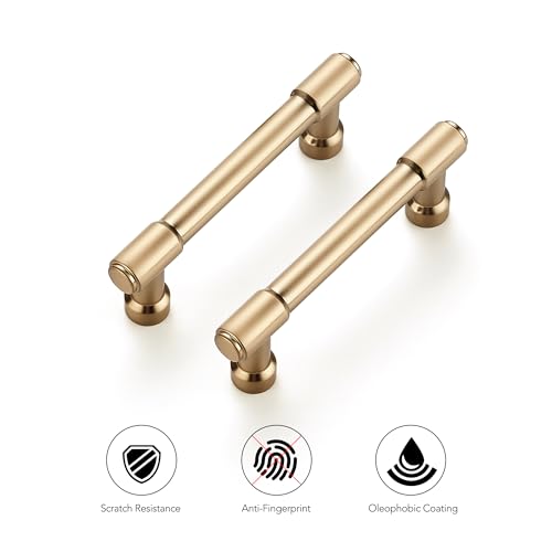 Ravinte Champagne Bronze Kitchen Pulls Cabinet Handles 3 Inch 10 Pack - color: Champagne Bronze, size: 3 Inches Hole Center