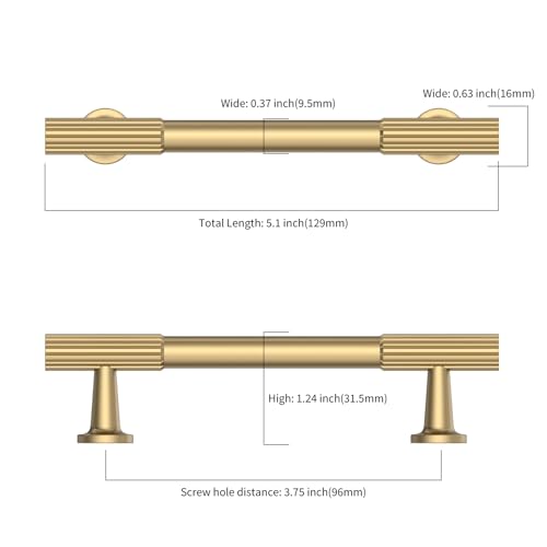 Asidrama 10 Pack 3.75 inch Champagne Bronze Kitchen Cabinet Handles - color: Champagne Bronze, size: 3.75" Hole Center