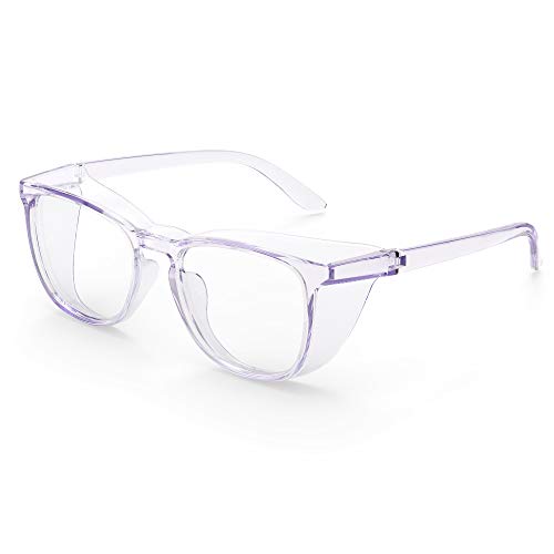 MORK&SUKY Safety Glasses, Stylish Goggles With No Fog Lense, Alternatives To Regular Protective Eyewear For Lab and Nursing. - color: Purple