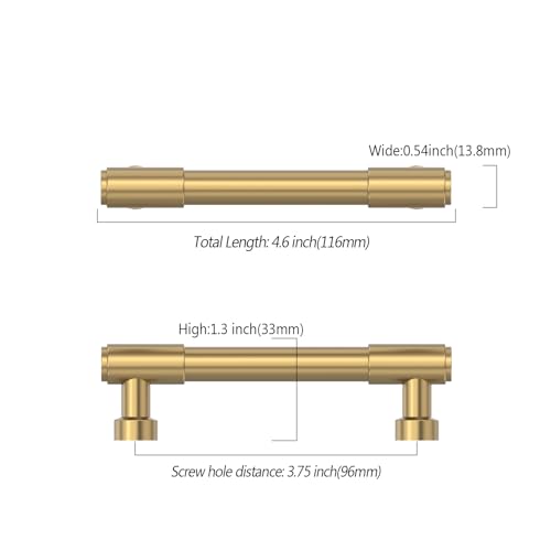 Asidrama Champagne Bronze Kitchen Cabinet Pulls,3.75 Inch,10 Pack - color: Champagne Bronze, size: 3.75" Hole Center