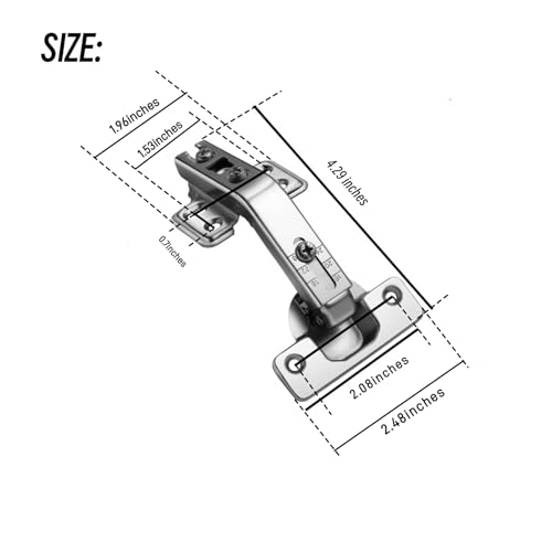 BADALU 135° Lazy Susan Corner Cabinet Hinges - Concealed, 3D Adjustable, Replacement for Cupboards, 2 Pack - style: 135 Degree Full Overlay 2pcs