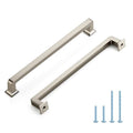 HOME EDIT Brushed Nickel Cabinet Handles Zinc Pulls 7-1/2 Inch 5 Pack - color: Brushed Nickel, size: 7-1/2 inches Hole Center