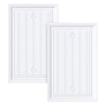 2-Pack Classic Beadboard Natural Bamboo Fiber Single Blank Wall Plate - color: Pure White, size: 1 Blank 2PK